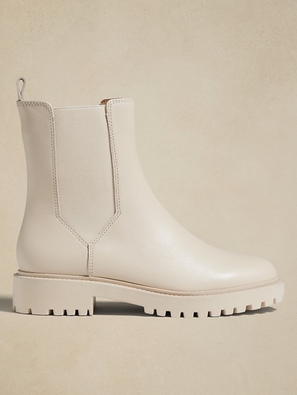 BR LEATHER CHELSEA LUG SOLE BOOTS